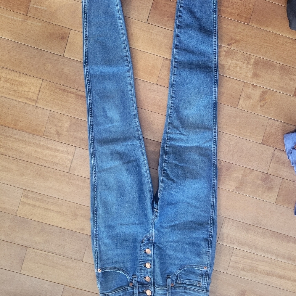 Madewell 10” High-Rise Skinny Jeans Button Fly Size 26 EUC - Picture 6 of 10